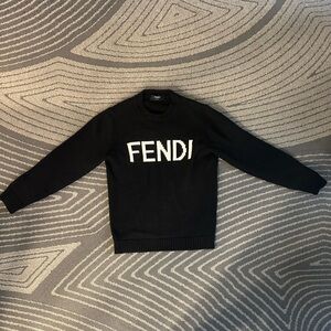 Fendi Black Crewneck Sweater for Men